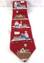 Save The Children Collection Doctors Helping Kids Tie Red Made In USA Silk - $9.49