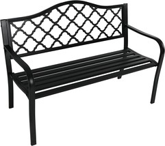 Sunnydaze Outdoor Patio Bench - 2-Person Outside Garden Park Bench Furniture - - £145.56 GBP