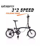 Litepro Elite 16 Inch 6 Speed Folding Bicycle Internal Three Outer 2 Spe... - £587.38 GBP