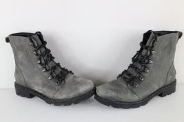 Sorel Womens Size 11 Waterproof Leather Lenox Lace Winter Combat Boots Gray - $69.25