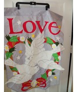 Evergreen Enterprises Gray Love White Dove Flag EUC - €19,61 EUR