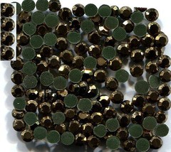 Rhinestones 3mm 10ss  GOLD HEMATITE  Hot Fix  2 Gross 288 Pieces - £4.62 GBP