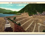 Watauga Dam E Lago Orientale Tennessee Unp Lino Cartolina J19 - $3.03
