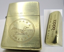 Canada Dollar Solid Brass 1932-1992 ZIPPO Fired rare - £109.34 GBP