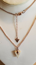 Guess Triangle Pyramid Pendant Charm 36&quot; Long Necklace (NEW) - £11.63 GBP