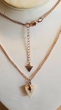 Guess Triangle Pyramid Pendant Charm 36&quot; Long Necklace (NEW) - £11.70 GBP