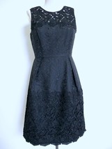 NWT White House Black Market Jacquard &amp; Lace Sheath Cocktail Dress 2 Sle... - £47.18 GBP