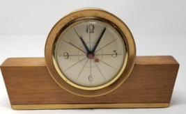 Duk-It McDonald Wood Clock Walnut Shelf Art Deco Buffalo Not Working - $28.45