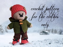 Teddy bear clothes * Pdf pattern * Winter outfit toy doll Amigurumi * stuffed an - £3.18 GBP