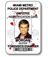 DEXTER MIAMI FORENSICS EXAMINER NAME BADGE TAG HALLOWEEN PROP MAGNETIC F... - $16.24