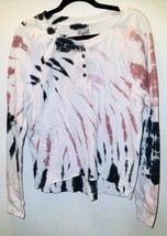True Craft Large Tie Dye High-Low Fleece Pullover Sweatshirt - £20.50 GBP
