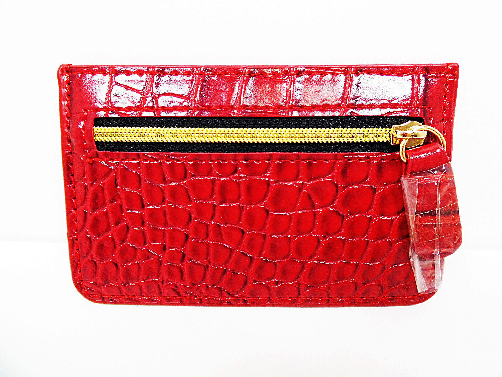 Lot of 2 Pocket Card Holder Women Men Slim Wallets Holders Maroon Zipper... - $6.79