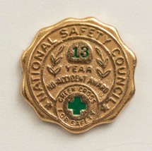 Vintage Nazionale Sicurezza Council 13 Anno Sicurezza Verde Croce a Vite... - £24.67 GBP