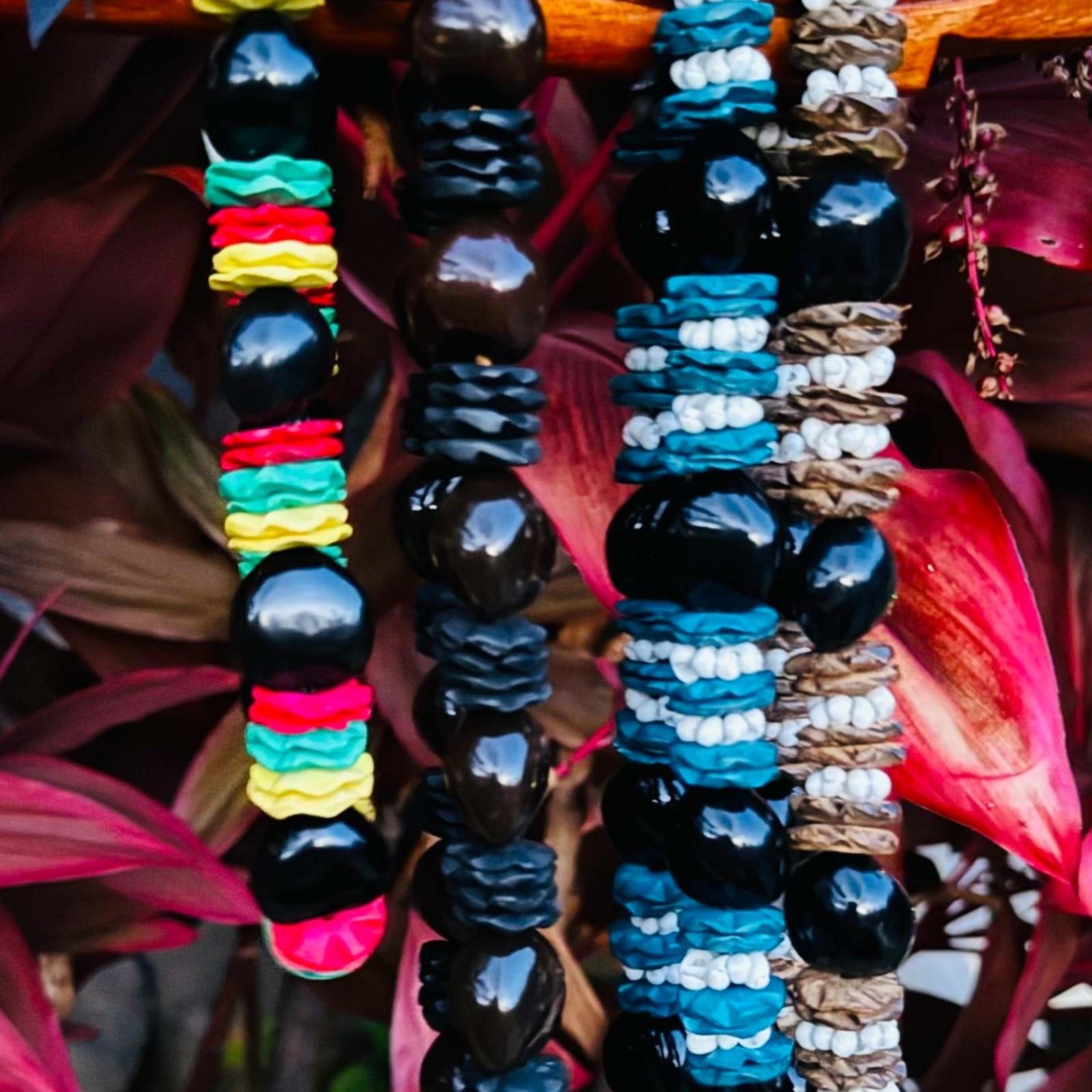 da Hawaiian Store Lei Necklace of Kukui Nuts and Mongo Shell w/ Wood Disc - $19.99+
