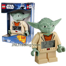 Year 2010 Lego Star Wars The Clone Wars 7 Inch Figure Alarm Clock 9003080 - YODA - £39.30 GBP