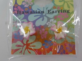 Hawaiian Conoa Flower Post Earrings Fashion Jewelry Beach Delicate Pink Yellow - $9.99