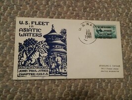 000 US Fleet in Asiatic Wates John Paul Jones Chapter 1946 Envelope 3 Ce... - £11.76 GBP