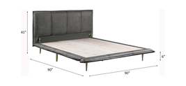 ACME Metis Eastern King Bed in Gray Top Grain Leather BD00558EK - $2,051.84