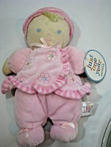NEW Carter’s Just One Year Pink Flower Blonde Hair Doll Rattle Lovey Flower 2006 - £11.37 GBP
