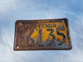 Vintage / Antique 1955 Pennsylvania PA License Plate Steel 36135 Exp. 3-31-1956 - £29.46 GBP