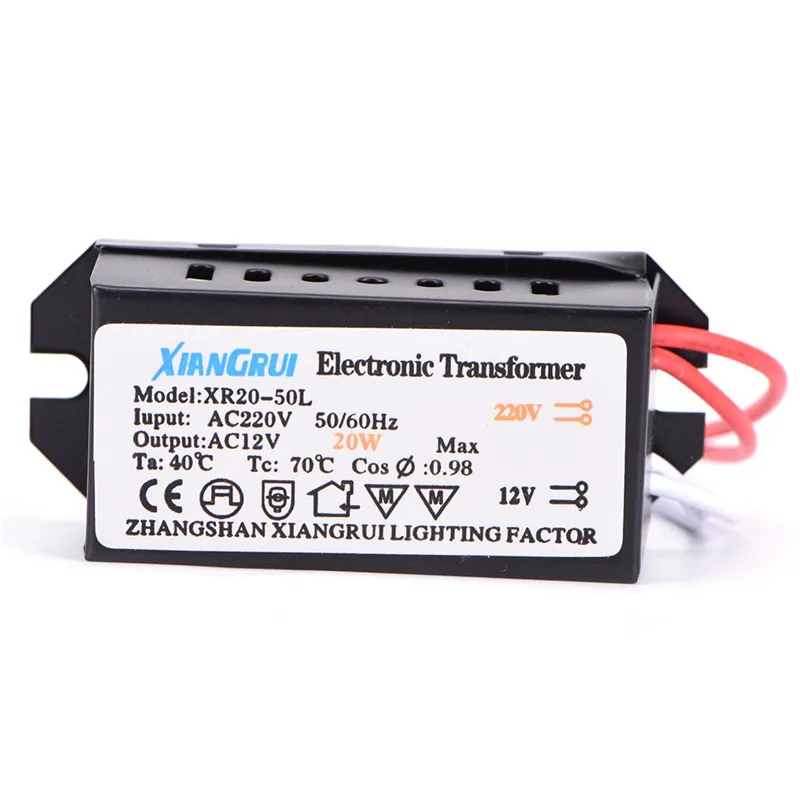 LED Power Supply Driver Electronic Transformer - 12V Voltage, Compact Size, 20 - £10.49 GBP