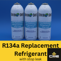 Enviro-Safe Auto A/C R134a Replacement Refrigerant with Stop Leak 3 cans - £21.77 GBP