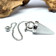 Quartz Crystal Cone Pendulum Dowser Dowsing Divination Ball Gemstone Vel... - $16.14