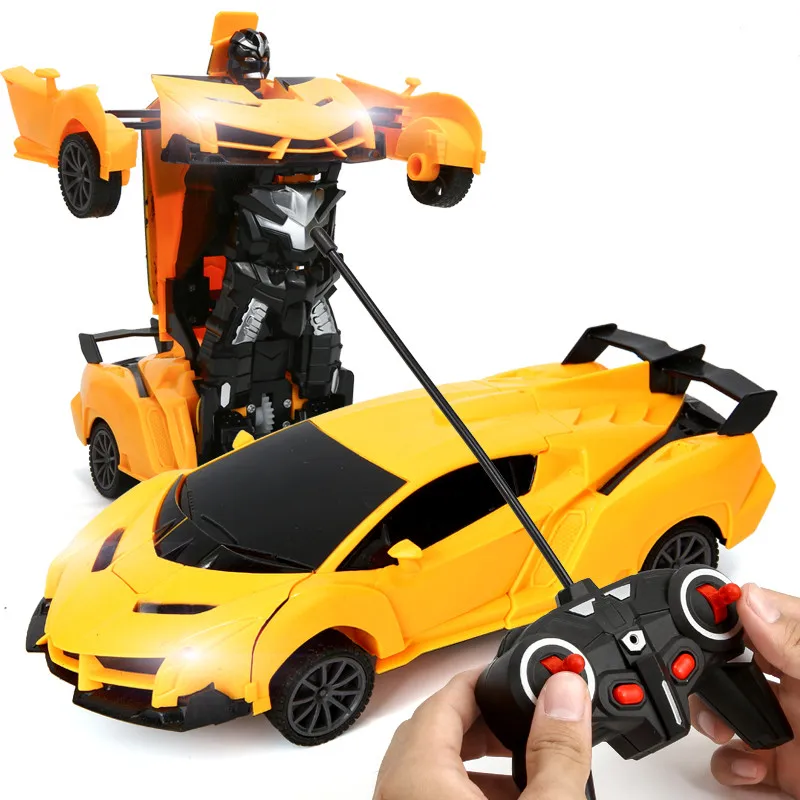 New 2 in 1 RC Car Toy Transformation Robots Car Driving Vehicle Sports Cars - £22.78 GBP