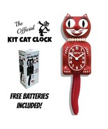 SPACE CHERRY RED LADY KIT CAT CLOCK 15.5&quot; Free Batteries USA New Kit-Cat... - £55.63 GBP
