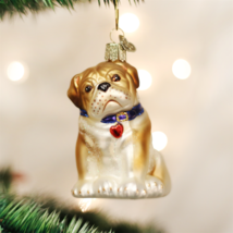 Old World Christmas Bull Pup Dog Glass Christmas Ornament 12136 - £8.69 GBP