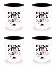 New Twin Peaks Quote Drink Full and Descend &#39;Bloody&#39; Shot Glasses Cool Guy Gift - £36.53 GBP