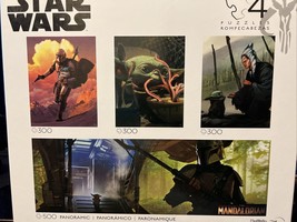 STAR WARS The Mandalorian 4 Puzzles in One Box! Disney, Buffalo Games &amp; ... - $55.00