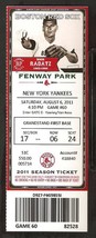 New York Yankees Boston Red Sox 2011 Ticket Derek Jeter Teixeira Ellsbury - £3.17 GBP