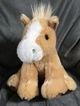 Aurora Light Brown Tan Butterscotch Super Soft Stallion Horse Pony Plush 12&quot; BC - £20.83 GBP