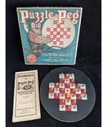 Complete Antique 1922 PUZZLE-PEG Board Game w/Box - Lubbers &amp; Bell Clint... - £30.01 GBP
