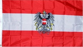 Austria &quot;Crest&quot; National Country Flag - 3 foot by 5 foot Polyester (NEW) - £3.76 GBP