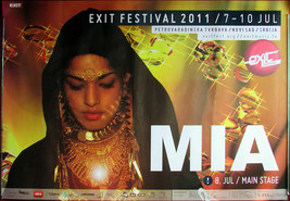 2011 Original Music Festival Promo Poster MIA Exit Festival Novi Sad Serbia Rap - £48.54 GBP