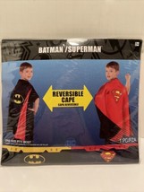 Child (Ages 4+ One Size) Batman/Superman 2-in-1 Reversible Cape DC Comics  - $9.89