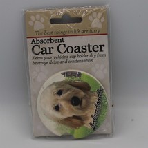 Super Absorbent Car Coaster - Dog - Labradoodle - Cream - $5.44