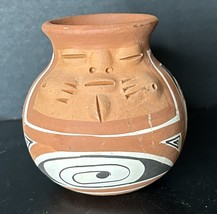 Vintage Quibar Lara Venezuela Handmade Hand Painted Pottery Vase - $23.33