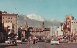 Colorado Springs CO Pikes Peak Avenue Antlers Hotel Postcard C46 - £2.37 GBP