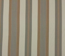 Ballard Designs Ryder Stripe Camel Herringbone Weave Fabric By The Yard 57"W - $10.22