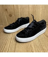 Steve Madden Bertie - V black platform velvet sneakers  Women’s size 9 - $40.00