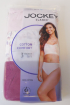 3 Jockey Elance Women&#39;s 4XL Size 11 French Cuts Panties Pink Cotton New - £18.65 GBP