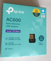 USB WiFi Adapter TP-Link Archer T2U Nano AC600 Wireless Dual for PC Black - $9.97