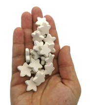 20Pc Handmade Ceramic Bisque Small Stars Ready To Paint, Mosaic Tiles Fo... - £26.46 GBP
