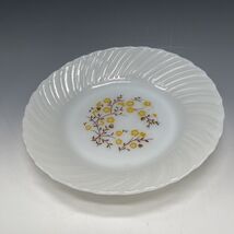 (1) Termocrisa Milk Glass Floral SOUP BOWL Mexico Mid Century Retro Swir... - $15.00
