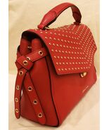 MICHAEL KORS Studded Red Leather Handbag - $108.88