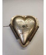 Antique Metal &quot;To My Valentine&quot; Heart &amp; Cupid Mold - £35.19 GBP