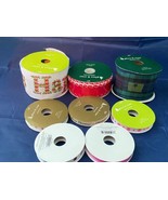 8 Roll&#39;s New Place &amp; Time Holiday Christmas Wired Ribbon Variety Sizes D... - $37.73 CAD